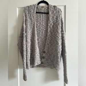Free People Knit Cardigan Sweater - Gray